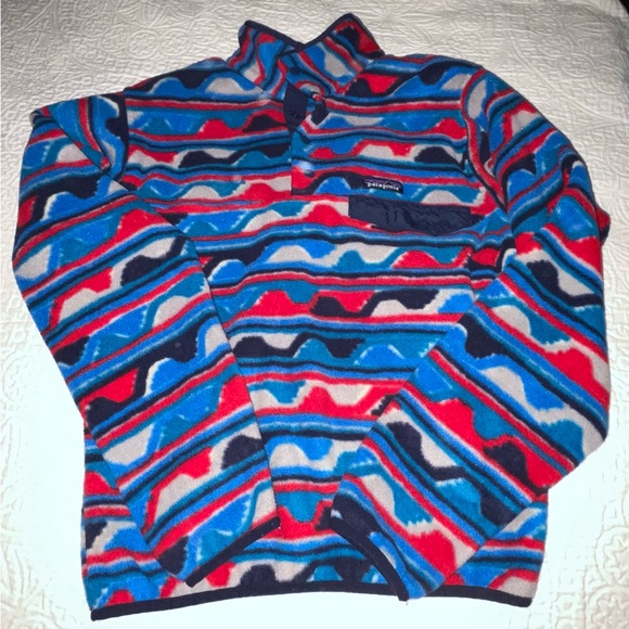Rare Patagonia Synchilla Delta-Navy Blue Snap T Pullover Men’s XS - Picture 3 of 6